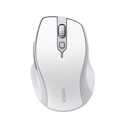 Мышь беспроводная UGREEN MU101 (оптическая, DPI:max4000, silent.5 кнопки 2.4G) white 15805