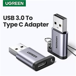 Переходник UGREEN US276 (USB-A 3.0 - USB-C) grey 50533