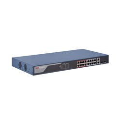 Коммутатор сетевой PoE HIKVISION DS-3E1318P-EI (16x100Mb/s+PoE, 1x1Gb/s Combo, 250W)