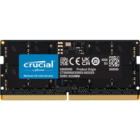 Оперативная память для ноутбука DDR5 SODIMM 16GB 4800MHz (PC-38400) CL40 Crucial [CT16G48C40S5]