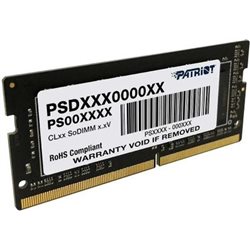 Оперативная память для ноутбука DDR4 SODIMM 16GB Patriot Signature 2666Mhz (PC4-21300) CL19 [PSD416G266681S]