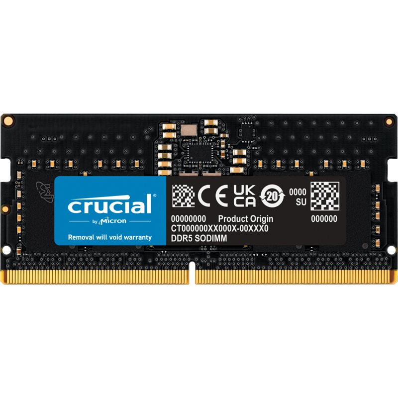 Оперативная память для ноутбука DDR5 SODIMM 8GB PC-38400 CL40 CRUCIAL [CT8G48C40S5]