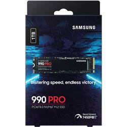 Твердотельный накопитель SSD 1TB Samsung 990 PRO MZ-V9P1T0BW M.2 2280 PCIe 4.0 x4 NVMe 2.0, Box