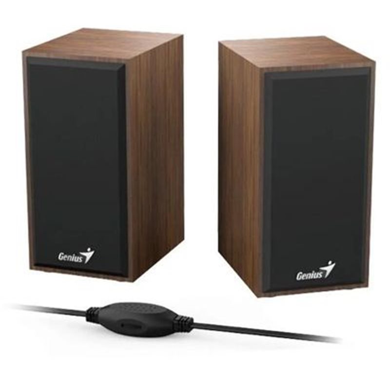Звуковая система Genius SP-HF180 /2.0 Wood, 6W (3W x 2), USB-питание, 160Hz-18KHz, 1,2 м, 3,5мм 31730029400
