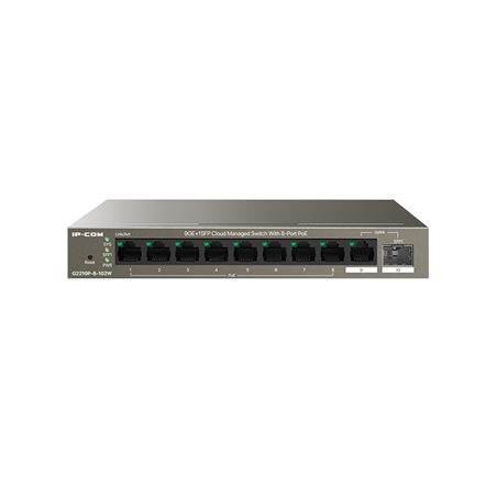 HUB Switch IP-COM(Tenda) G2210P-8-102W 8-port PoE 1000Mbps+2-port 1000Mbps Cloud Managed  Steelcase