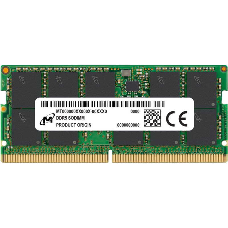 Память Micron 8GB DDR5 4800MHz (PC5-38400), SODIMM для ноутбука