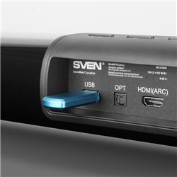 Саундбар SVEN SB-2200D черный RMS 300Вт(180+2x60), Optical, Coaxial, HDMI(ARC), AUX, USB, Bluetooth 10m. LED-дисплей, Dolby Digi