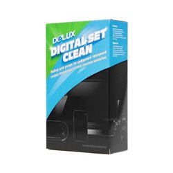 Чистящий набор Delux Digital Set Clean, Для ухода за цифровой техникой, Спрей 250 мл с салфеткой из микрофибры 25*25 см, Удалени