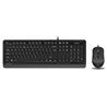 Клавиатура+мышь A4Tech Fstyler F1010, Оптическая Мышь, USB, 1600DPI, Длина кабеля 1,5 метра, Анг/Рус, Серый