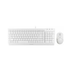 Клавиатура+мышь A4tech Fstyler F1512S White оптическая мышь, 1200dpi, 3btn, клавиатура проводная, 1.5м, USB