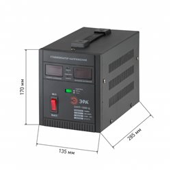 Стабилизатор напряжения ЭРА СНПТ-1000-Ц (1000VA), диапазон работы 140-260V, 2 выхода, LED-дисплей, напольный