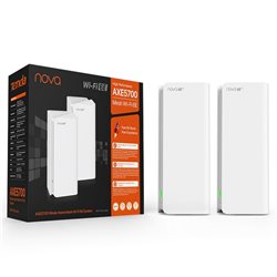 Wireless   Mesh Wi-Fi System Tenda MX21 Pro(2-pack) AXE5700 4804Mbps 5&6GHz,861Mbps 2.4GHz 700м2