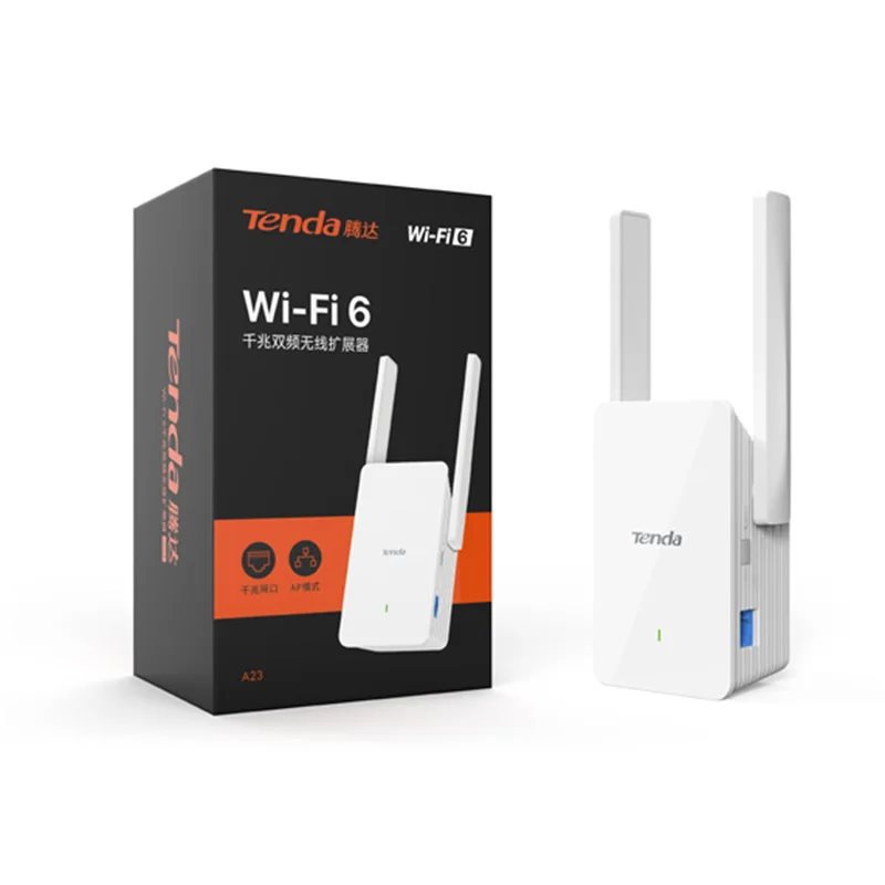 Wireless RE Tenda A23 Wireless Dualband Wall Range Extender-Repeater 2*5dBi 300+1201Mbps