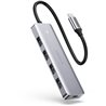 Расширитель USB UGREEN CM219 70336, 4 Порта, Type-C to USB 3.0, Порт DC 5V Type-C, кабель 0.15м, серый