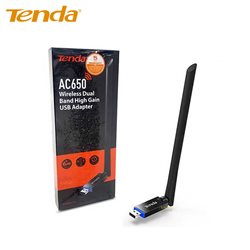 Wireless Adapter Tenda U10 AC650 Dualband up to 200+433Mbps 1x6Dbi Antenna Wireless USB Adapter