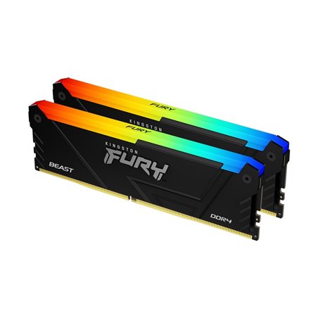 DDR4 16GB (2x8GB) PC-25600 (3200MHz) KINGSTON FURY BEAST KIT RGB KF432C16BB2AK2/16