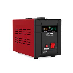Стабилизатор (AVR) SVC R-1500, 1500ВА/1500Вт, Диапазон работы AVR: 140-260В, Выходное напряжение: 220В +/-7%, Задержка включения
