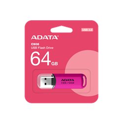 PEN DRIVE 64GB USB 2.0 A-DATA C906 PINK