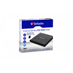 Внешний привод Verbatim CD/DVD 98938 Slim, USB, Чёрный