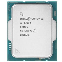 CPU Intel Core i3-13100, LGA1700, 4 Cores/8 Threads, 3.4-4.5GHz, 12MB Cache L3, Intel UHD 730, Raptor Lake, TDP 89W, Tray