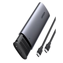 External Enclosure UGREEN CM400 (SSD M.2 NVMe, кабель USB 3.1 - USB-C в комплекте, серый) 10902