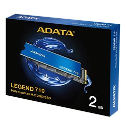 SSD ADATA LEGEND 710 2TB  M.2 2280 PCIe Gen3x4, Read up:2400Mb/s, Write up:1800Mb/s