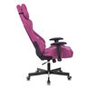Кресло игровое Zombie VIKING KNIGHT Fabric, макс.нагрузка 150 кг, регулировка высоты/жесткости, ткань/эко.кожа, малиновый c подг