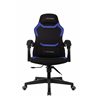 Кресло игровое Zombie MASTER макс.нагрузка 120 кг, регулировка высоты/жесткости, ткань/эко.кожа черный/синий. с подголовником, I