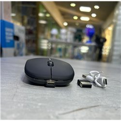 Мышь Wireless RECRS1 SP-M09 (Bluetooth, USB 2.4Ghz, 10м, Аккумулятор заряд Type-C)