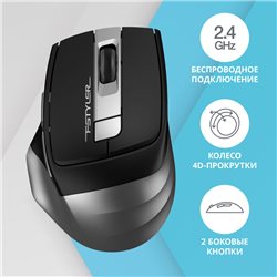 Беспроводная мышь A4Tech Fstyler FG35, Оптическая 2000dpi, 6 кнопки, USB, до 15 м, Серый