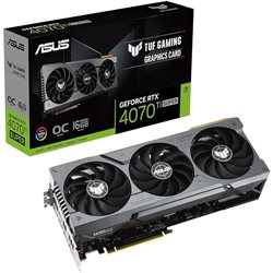 Видеокарта ASUS TUF GAMING RTX4070TIS PCI-E 4.0. 16GB GDDR6X/256 bit.2640MHz/2610MHz .3*DP.2*HDMI. ARGB. Tripple Fan