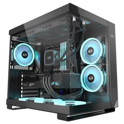 Корпус PC Cooler C3 T500 ARGB BK ATX 1xUSB 3.1, Gen2 Type-C, 2xUSB 3.0,HDAudio,2x2,5" SSD, 2x3,5" HDD, with 6 FANS,Tempered Glas