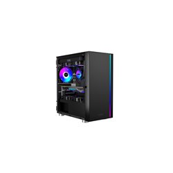 Корпус PC Cooler LM300 ARGB BK mATX 1xUSB 3.0, 2xUSB 2.0, HDAudio, 2x2,5" SSD, 2x3,5" HDD, 1*120mm Rear RGB FAN,Tempered Glass, 