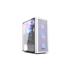 Корпус PC Cooler MA100 MESH WH ATX 1xUSB 3.0, 2xUSB 2.0, HDAudio, 2x2,5" SSD, 2x3,5" HDD, 3*120mm Front RGB FAN,Tempered Glass, 