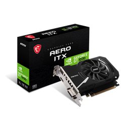 Видеокарта MSI GeForce GT 1030 AERO ITX 4GD4 OC PCI-e3.0. 4GB DDR4/64 bit. 2100MHz. SL-DVI-D. 1*HDMI