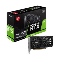 Видеокарта MSI GeForce RTX 3050 VENTUS 2X 6G PCI-e4.0x8. 6GB GDDR6/96 bit. 1492MHz. 1*DP. 2*HDMI. Dual Fan