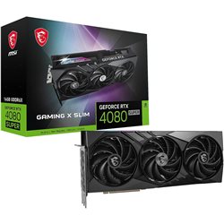 Видеокарта MSI GeForce RTX 4080 SUPER 16G GAMING SLIM PCI-e4.0. 16GB GDDR6X/256 bit. 2565MHz/2550MHz. 2*DP. 2*HDMI. Tripple Fan