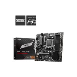 MSI PRO B650M-P D5 mATX,AM5,AMD B650,4xDDR5 4800MHz,1xPCI-E x16, 2xM2, 4xSata,6Gb/s,2.5GbE, 4xUSB3.2, 4xUSB2.0, HDMI,DP, VGA, Wi