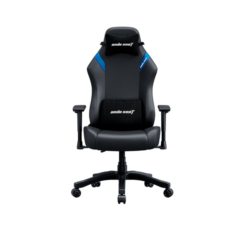 Gaming Chair AD18-44-BS-PV-CIS AndaSeat Luna BLACK&BLUE 1D Armrest 60mm wheels PVC Leather