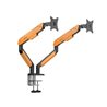 Monitor Arm AD-W-A9-2S-BO AndaSeat 17''-42',max 15Kg, rotation 360°, Tilt Range -75° to 75° ORANGE