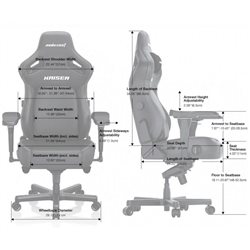 Gaming Chair AD12YDDC-XLL-20-B-PV/C AndaSeat Kaiser 4 XL BLACK 5D Armrest 65mm wheels PVC Leather