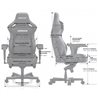 Gaming Chair AD12YDDC-XLL-20-B-PV/C AndaSeat Kaiser 4 XL BLACK 5D Armrest 65mm wheels PVC Leather