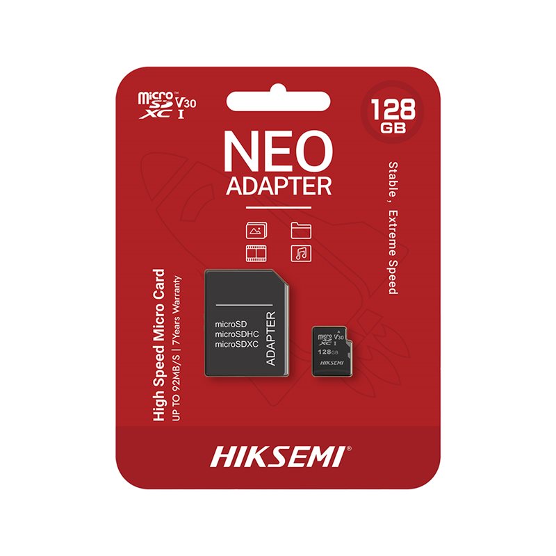 Micro Secure Digital Card (Trans Flash) 128GB HC10 HIKSEMI (HIKVISION) HS-TF-C1 128G