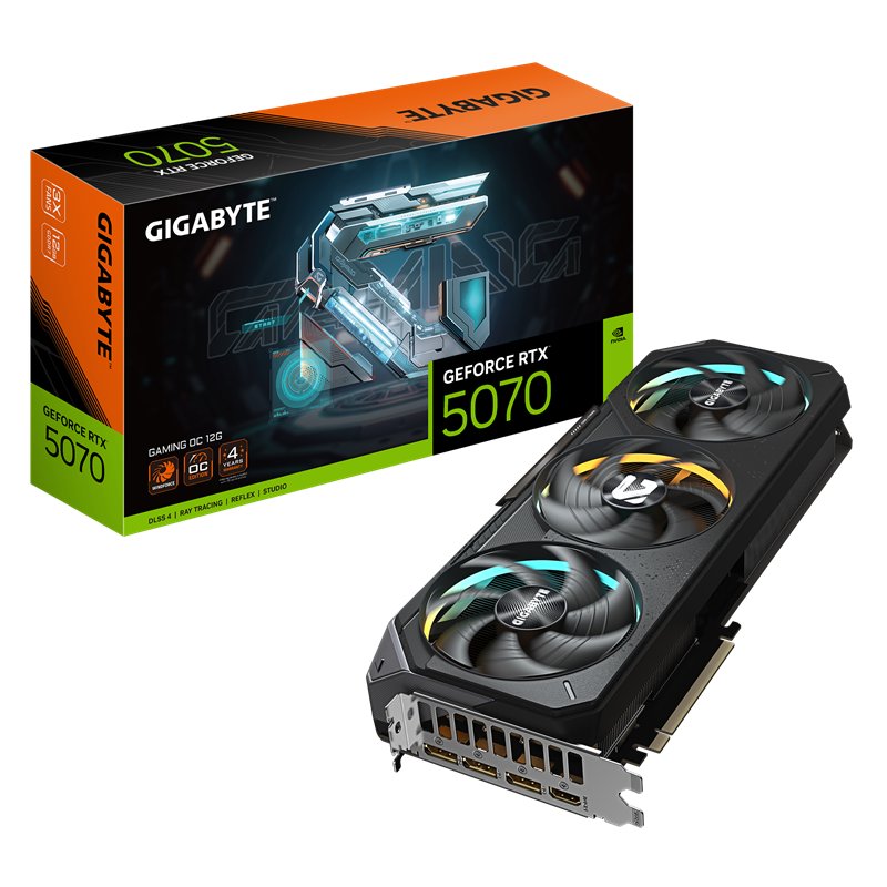GEFORCE RTX5070 OC 12GB GDDR7 192bit 2625Mhz 3xDP HDMI GIGABYTE GV-N5070GAMING OC-12GD