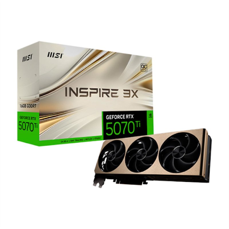 VGA Card MSI GeForce RTX 5070Ti SHADOW 3X OC 16GB GDDR7 256bit 3xFan 3DP+HDMI (912-V531-404)