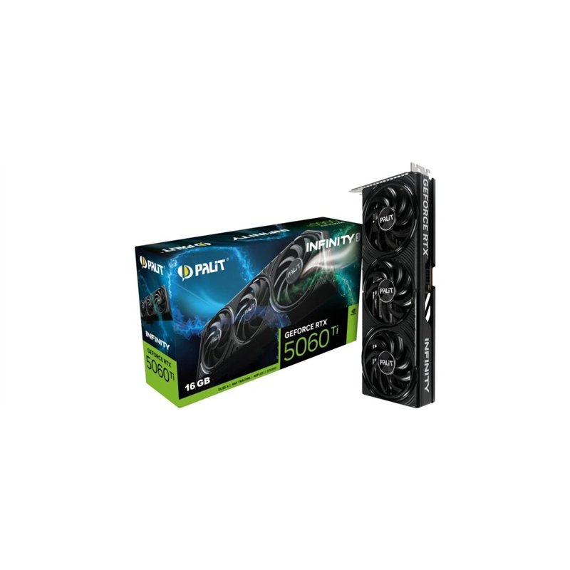 PALIT GeForce RTX 5060Ti INFINITY 3 16GB GDDR7 128bit 2572Mhz/28000Mhz TRIPPLE Fan HDMI 3xDisplayPort [NE7506T019T1-GB2061S]