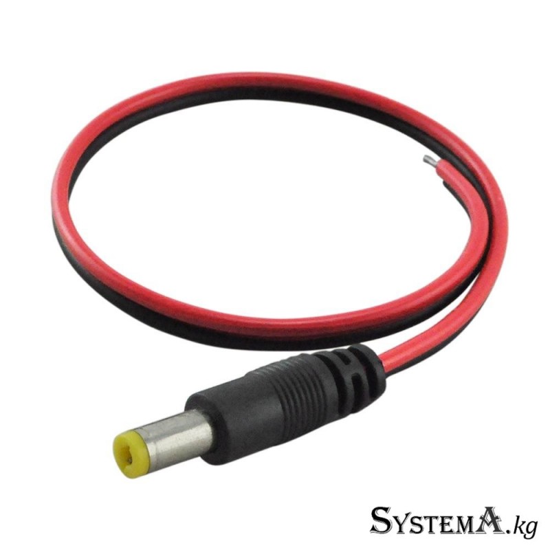 коннектор питания HW-C16 DC male cable(red+ black)25cm length