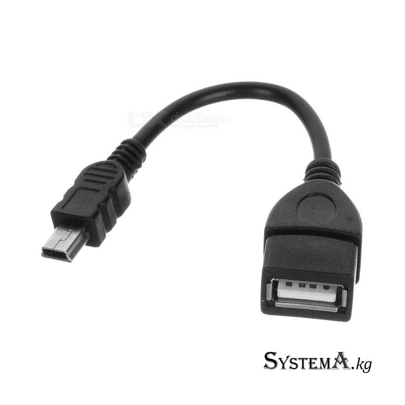 Кабель USB OTG micro USB на USB шнур, 0,15м, черный REXANT 18-1182