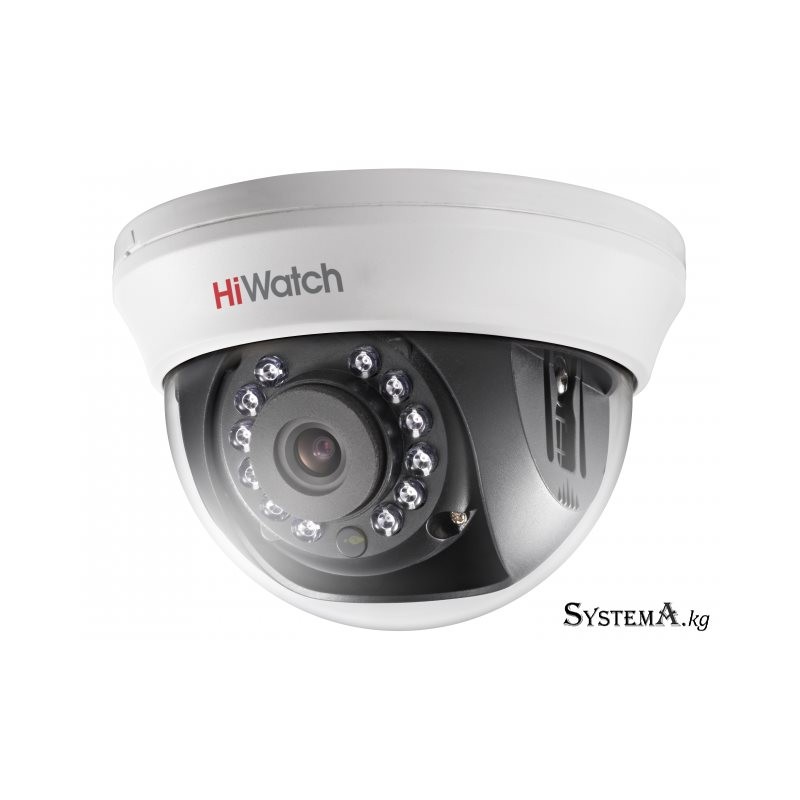 HD-TVI камера купольная уличная HiWatch DS-T591 (5MP/2.8mm/2592х1944/0.01lux/SmartIR 20m/4in1 video output)